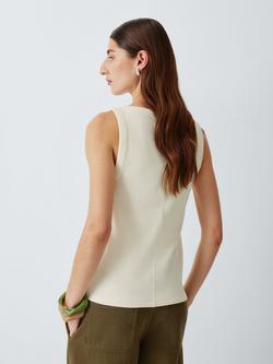 AND/OR Aria Ribbed Vest Top - view 2, Ecru
