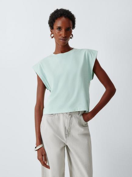 AND/OR Boxy Cap Sleeve T-Shirt, Blue