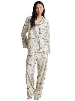 Ralph Lauren Polo Ralph Lauren Cosy Flannel Madison Pyjama Set, Traveler Ski Print, Traveler Ski Print