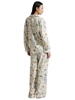 Ralph Lauren Polo Ralph Lauren Cosy Flannel Madison Pyjama Set, Traveler Ski Print - view 2, Traveler Ski Print