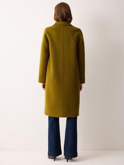 Jigsaw Double Faced Tailored Coat - view 2, Green