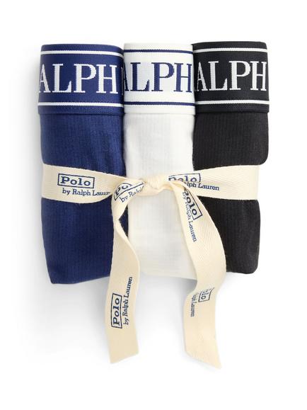 Ralph Lauren Polo Ralph Lauren Polo Essentials Bikini Knickers, Pack of 3, White/Onyx/Navy - view 2, White/Onyx/Navy