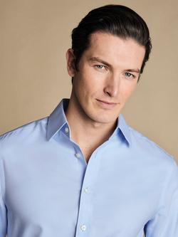 Charles Tyrwhitt Extra Slim Fit Non-Iron Twill Weave Cotton Shirt, Sky Blue - view 2, Sky Blue