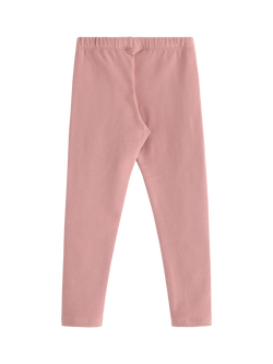 Lindex Kids' Cotton Blend Leggings, Light Dusty Pink - view 2, Light Dusty Pink