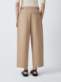 John Lewis Barrel Leg Cotton Blend Chinos - view 2, Camel