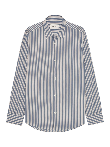 NN.07 Freddy Satin Shirt, Sea, Sea