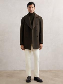 Reiss Present Pea Coat, Dark Green, Dark Green