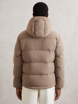 Reiss Reggie Quilted Zip-Up Puffer Jacket, Light Camel Brown - view 2, Light Camel Brown