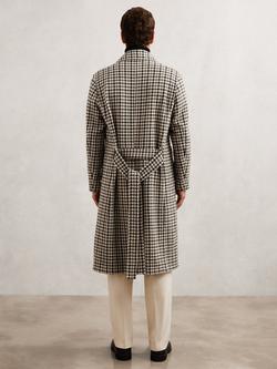 Reiss Solesto Single Breasted Wool Coat, Brown/Multi - view 2, Brown/Multi