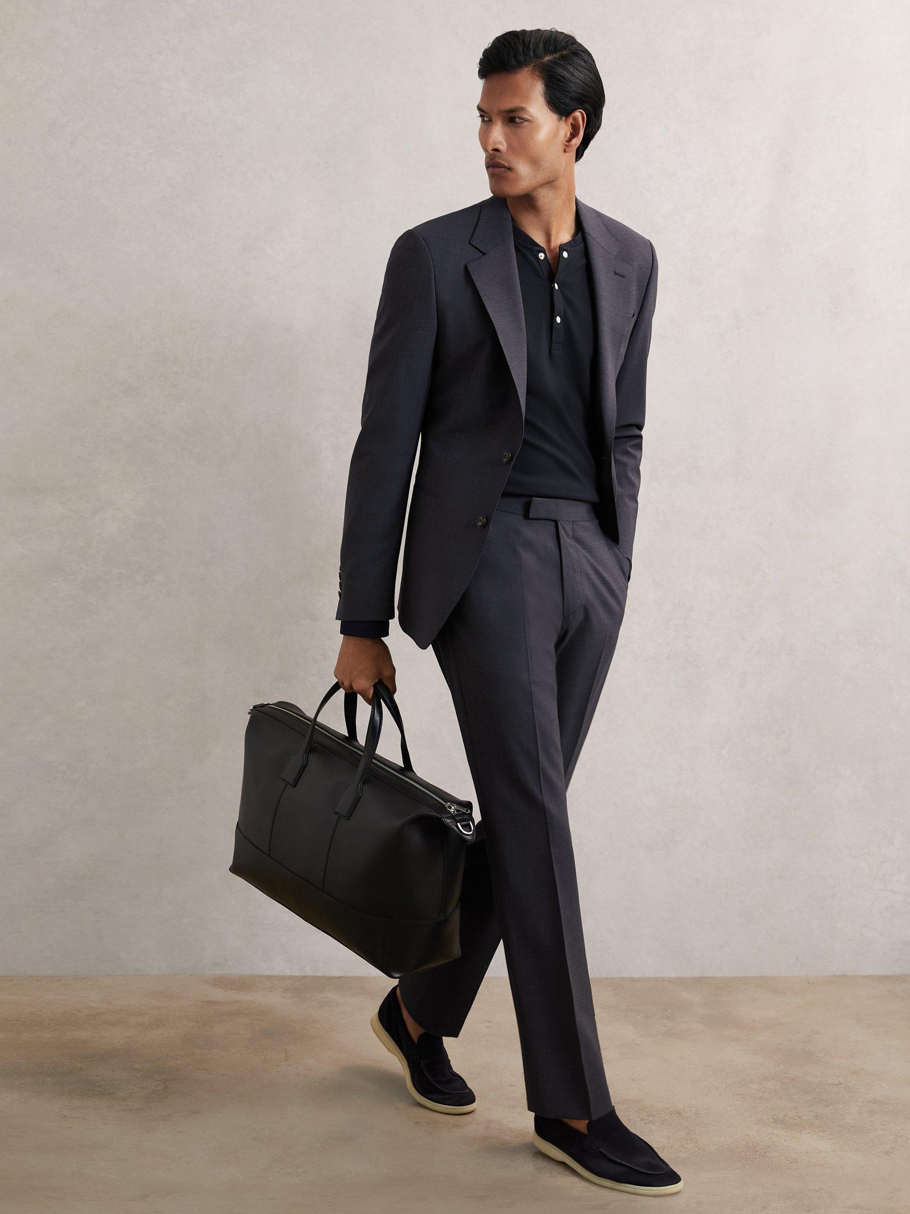 Product image 2 of 5, which shows Reiss Carmello Long Sleeve Top, Navy, XS