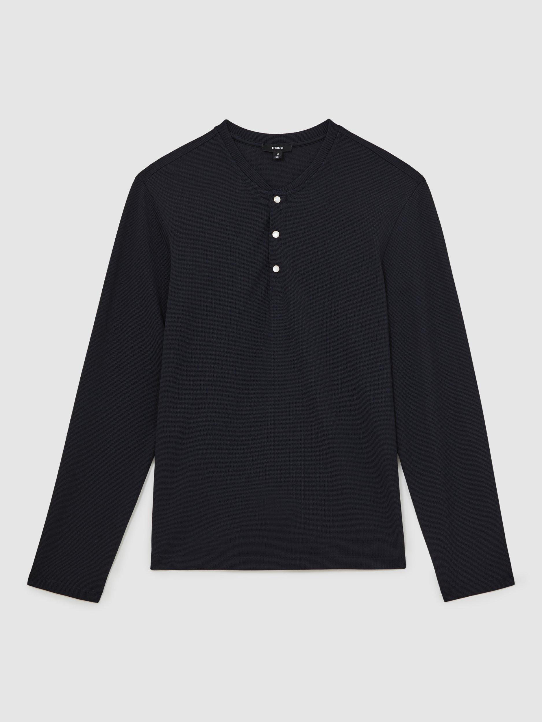Product image 3 of 5, which shows Reiss Carmello Long Sleeve Top, Navy, XS