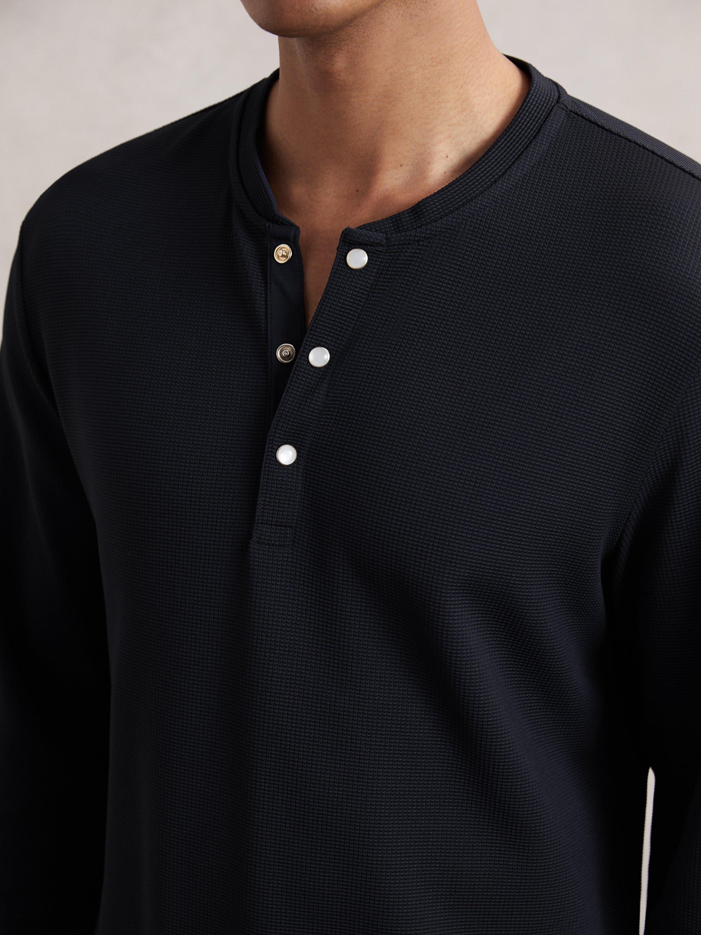 Product image 4 of 5, which shows Reiss Carmello Long Sleeve Top, Navy, XS