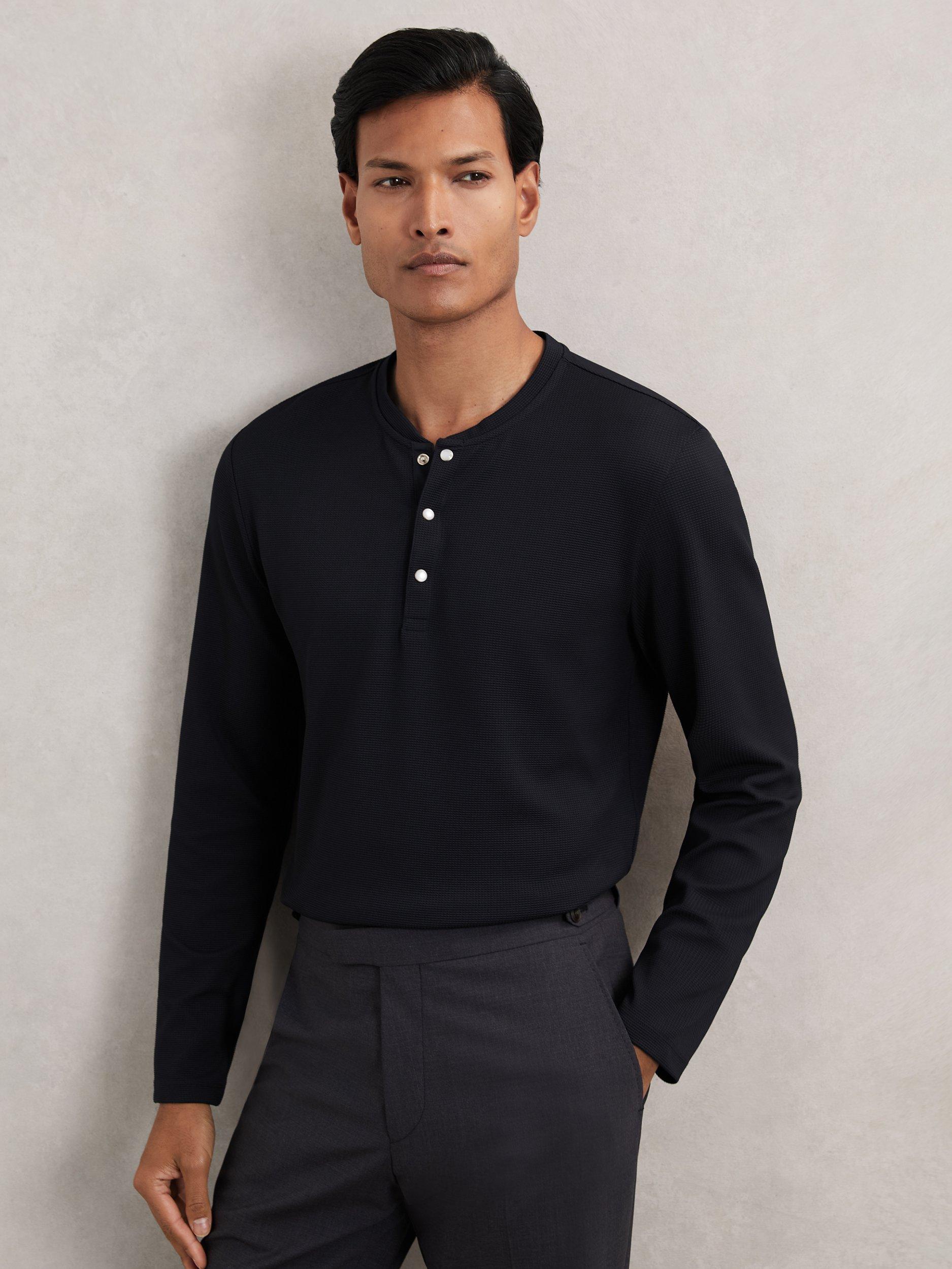 Product image 5 of 5, which shows Reiss Carmello Long Sleeve Top, Navy, XS