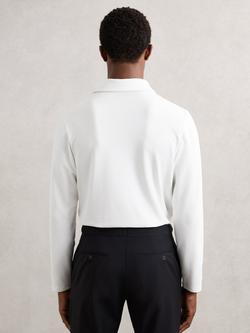 Reiss Tivolli Long Sleeve Polo Shirt, White - view 2, White