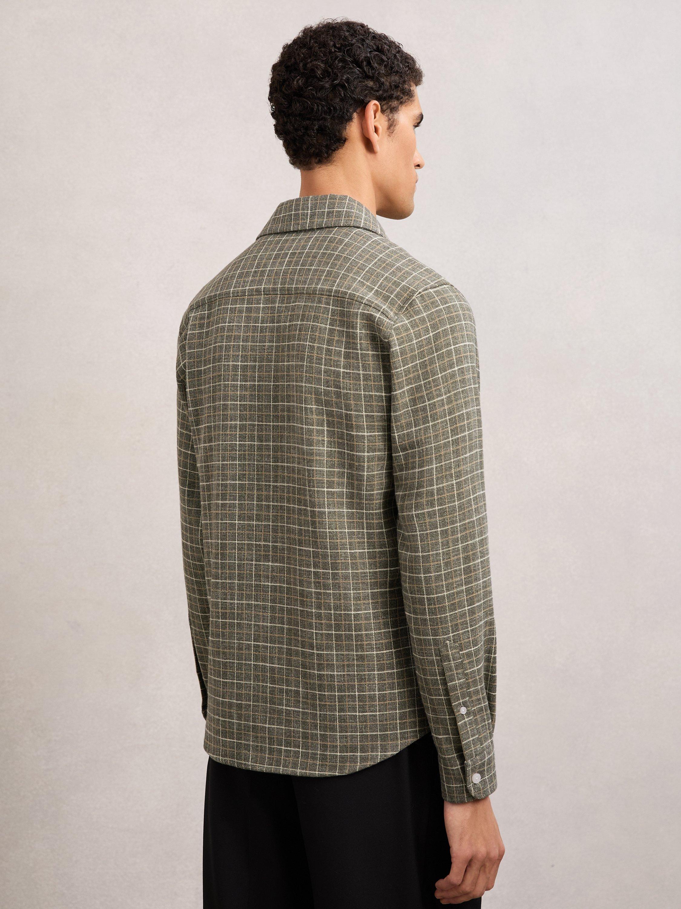 Product image 2 of 5, which shows Reiss Calvert Regular Fit Check Shirt, Grey, XS