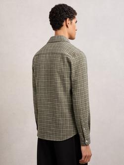 Reiss Calvert Regular Fit Check Shirt, Grey - view 2, Grey