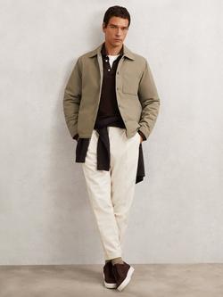 Reiss Parker Overshirt, Olive Green