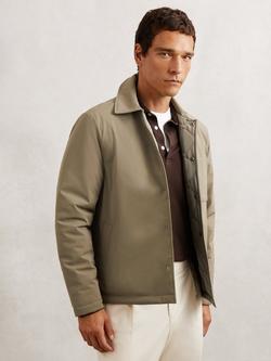 Reiss Parker Overshirt - view 2, Olive Green