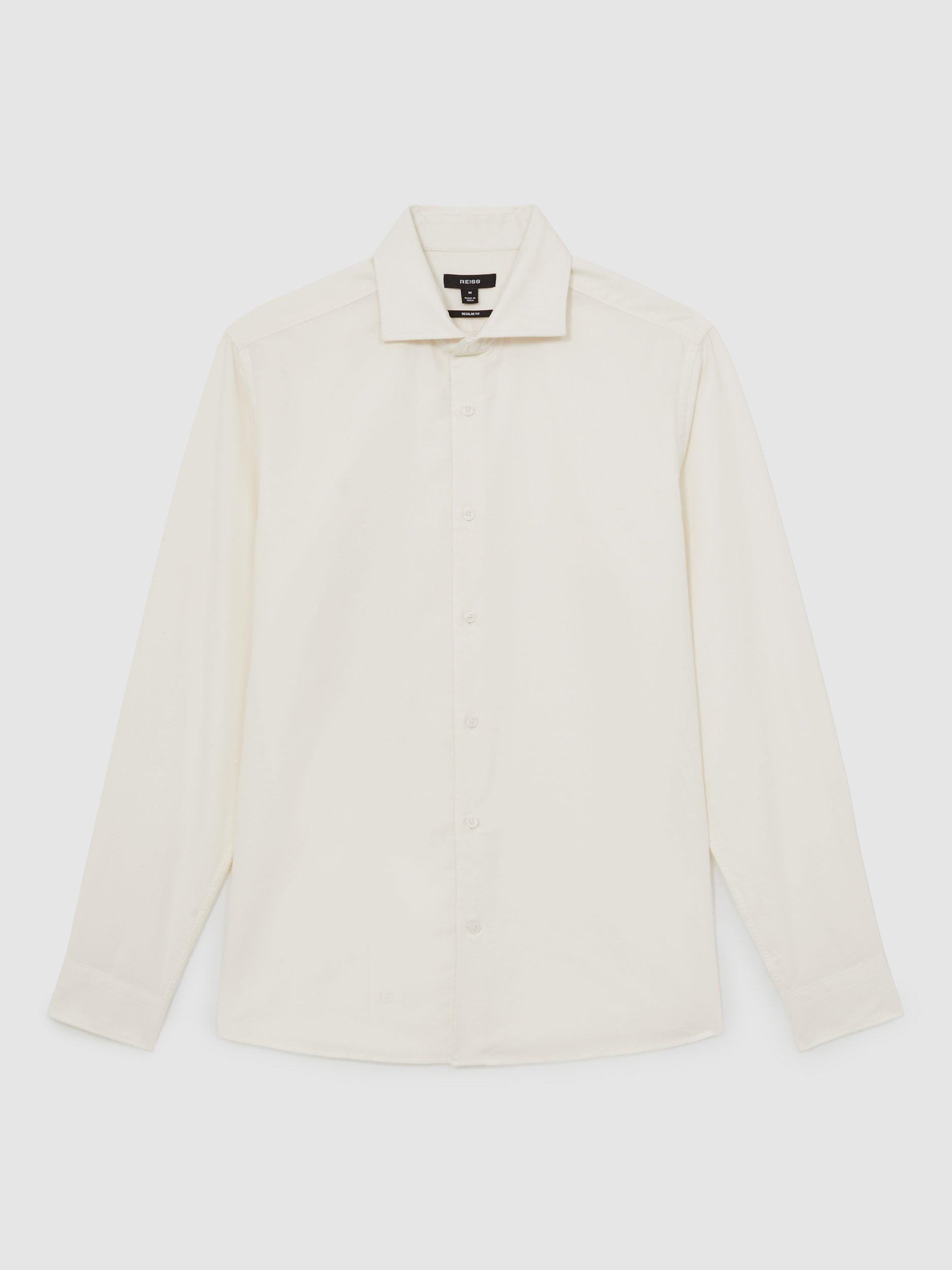 Product image 3 of 5, which shows Reiss Velma Corduroy Shirt, White, XS