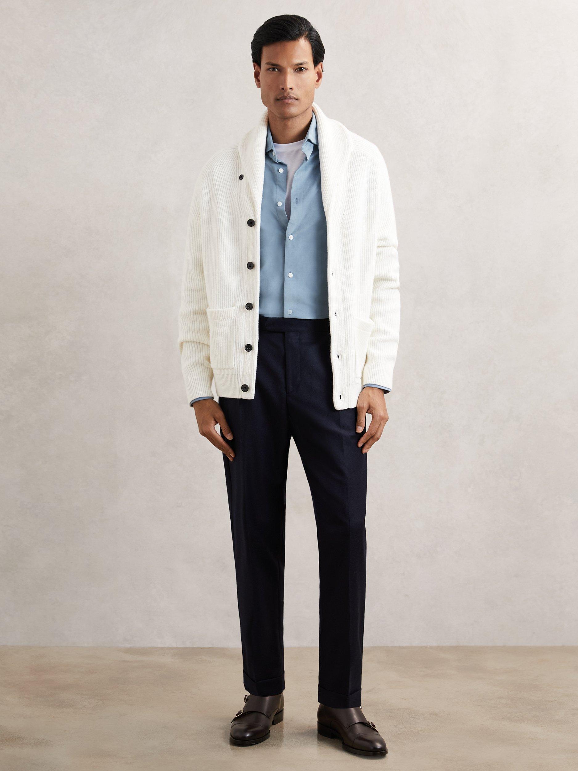 Product image 5 of 5, which shows Reiss Velma Corduroy Shirt, Airforce Blue, XS