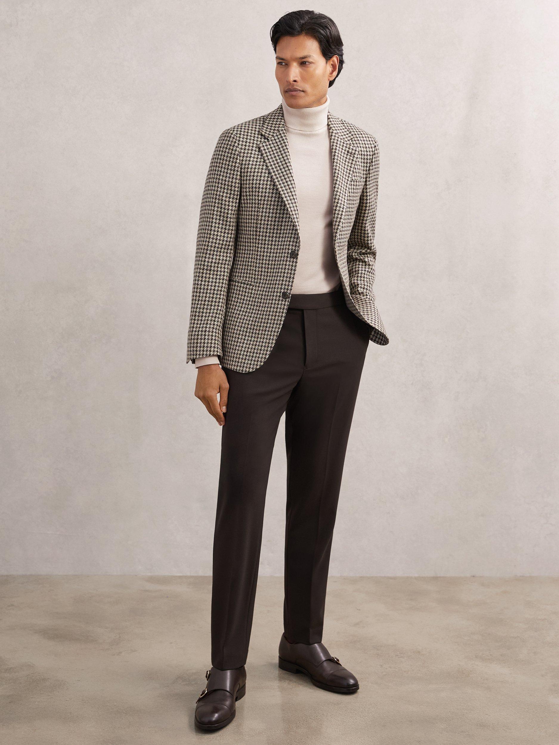 Product image 4 of 5, which shows Reiss Caine Roll Neck Jumper, Beige, XS