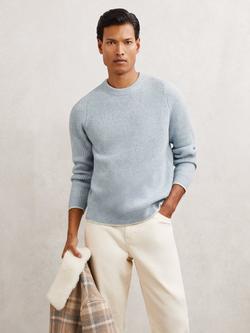 Reiss Crammond Ribbed Jumper, Soft Blue