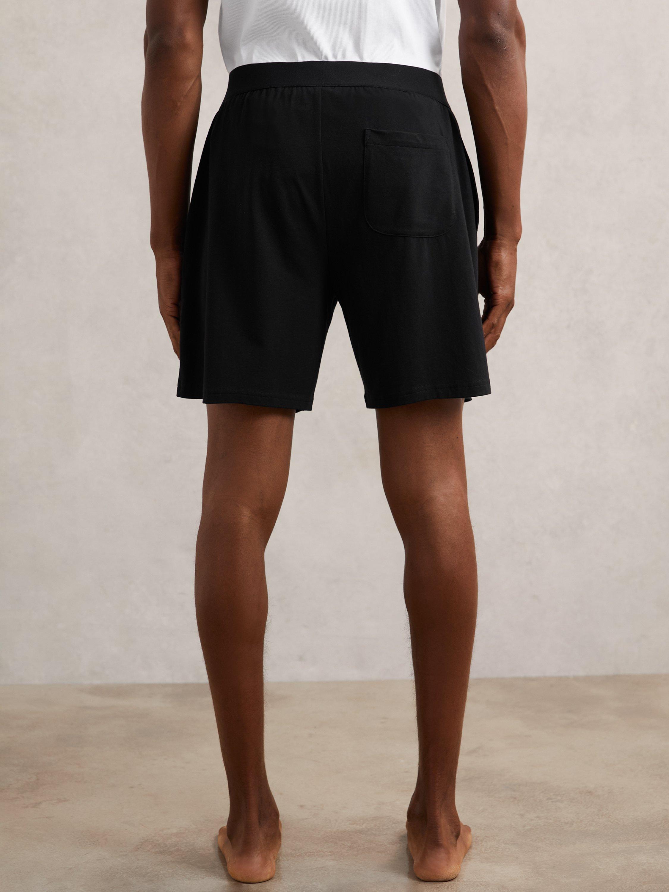 Product image 2 of 5, which shows Reiss Fleet Cotton Blend Shorts, Black, XS