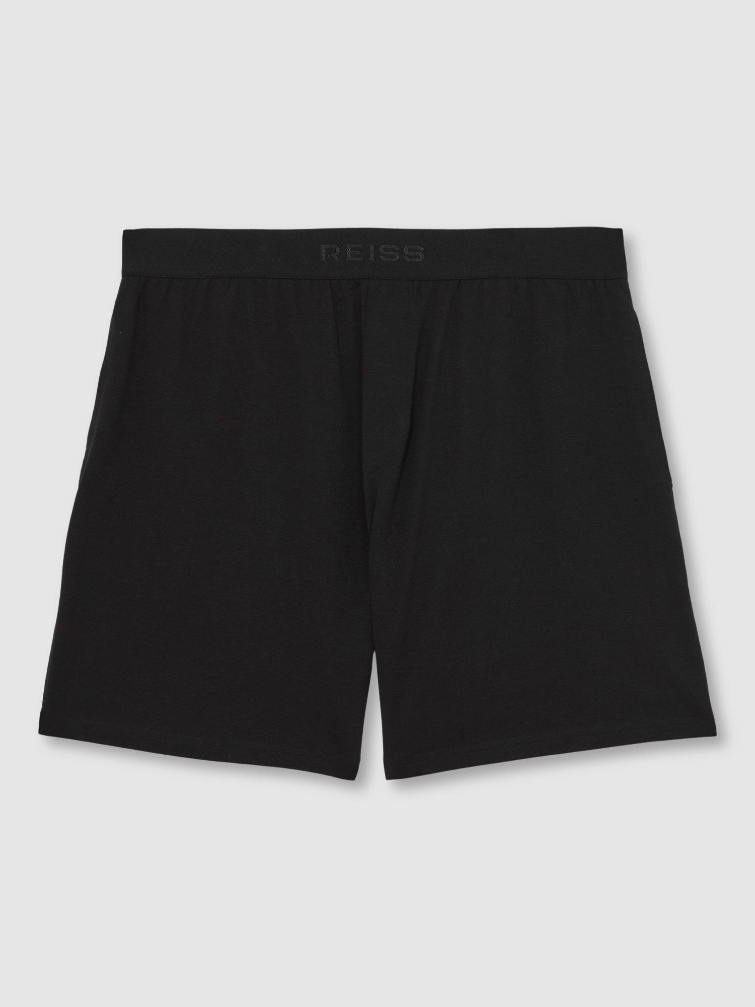 Product image 3 of 5, which shows Reiss Fleet Cotton Blend Shorts, Black, XS