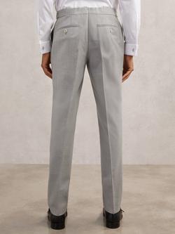 Reiss Tyler Flannel Trousers, Soft Grey - view 2, Soft Grey
