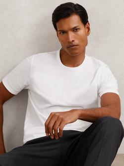 Reiss Crew Neck Cotton T-Shirt, Pack of 2 - view 2, Navy/White