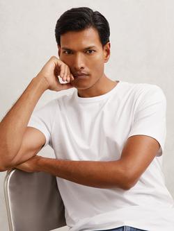 Reiss Count Cotton Regular Fit Short Sleeve T-Shirt, Pack of 2, White/White, White/White