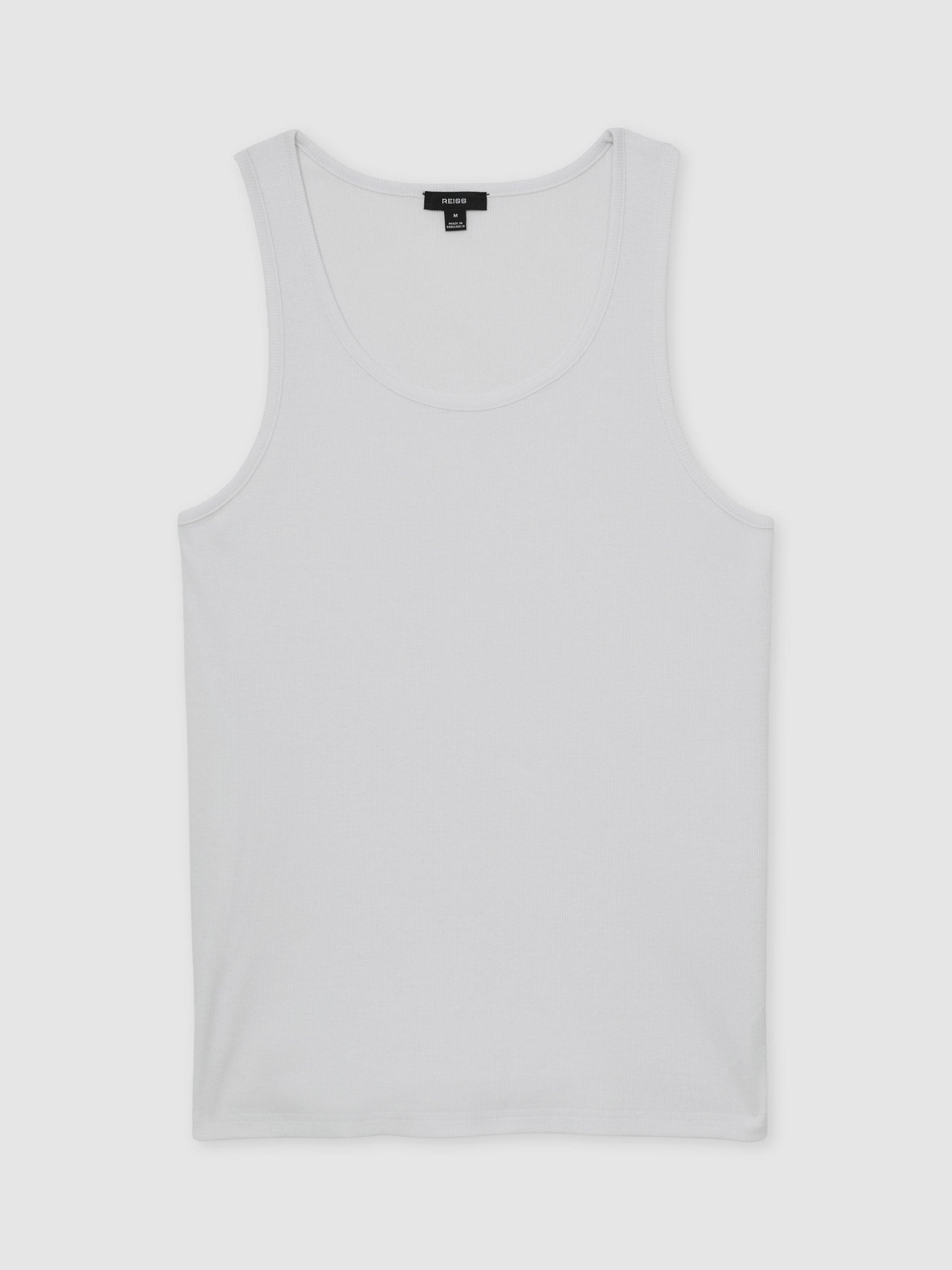 Product image 3 of 5, which shows Reiss Jaden Cotton Blend Vest, White, XS