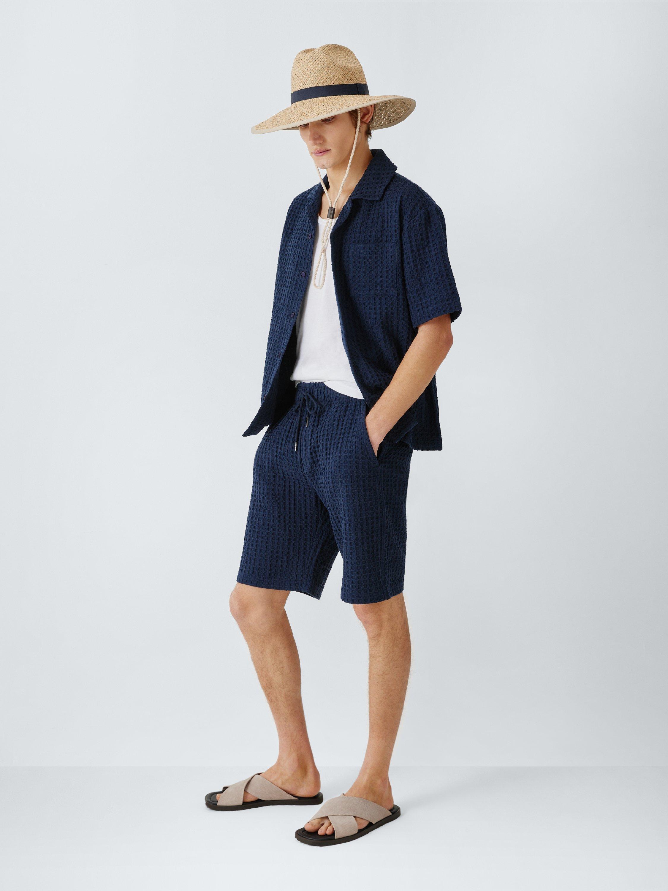 Product image 4 of 4, which shows John Lewis Ribbon Wide Brim Sun Hat, Natural, S-M