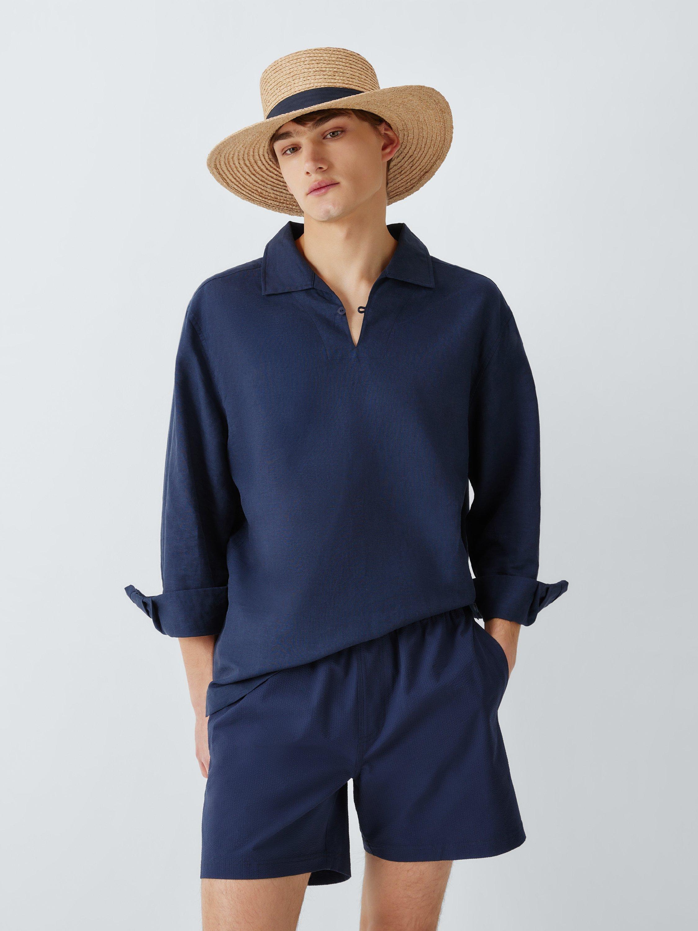 Product image 4 of 4, which shows John Lewis Ribbon Wide Brim Sun Hat, Natural, S-M