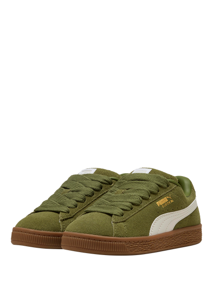 PUMA Kids' Suede XL Lace Up Trainers, Olive Green - view 2, Olive Green