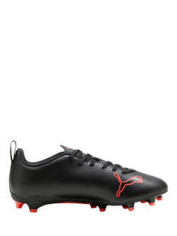 PUMA Kids' ULTRA 6 PLAY Lace Up Football Boots, Puma Black/Red, Puma Black/Red