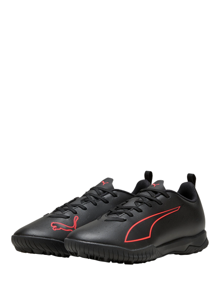 PUMA Kids' ULTRA 6 PLAY TT Football Boots, Puma Black/Red - view 2, Puma Black/Red