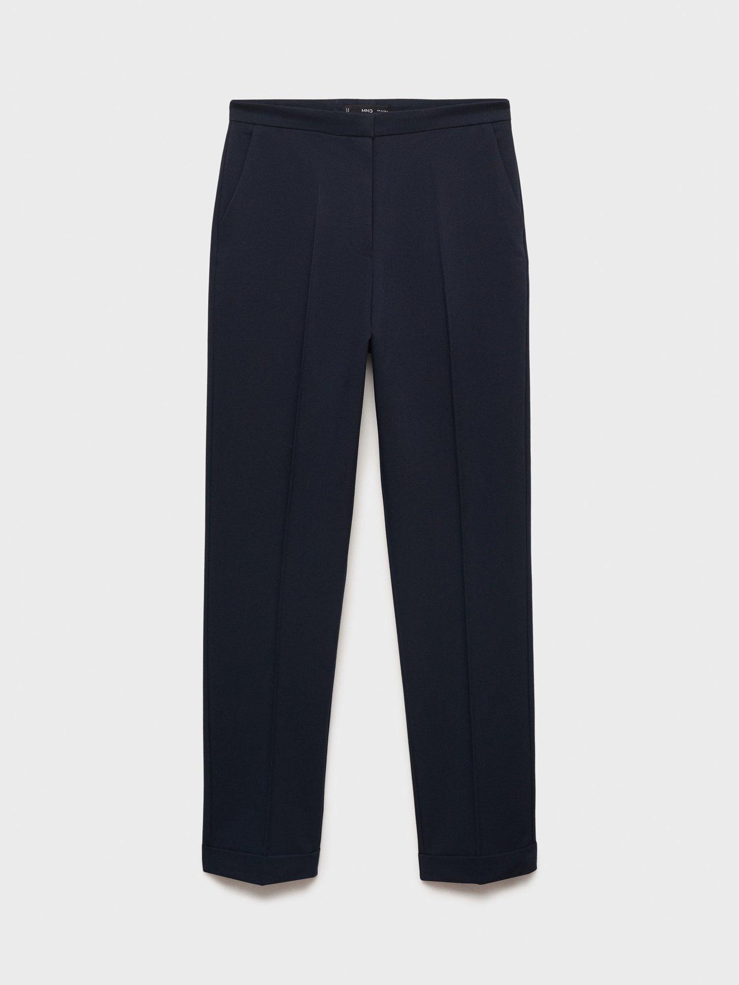 Product image 2 of 5, which shows Mango Boreal Skinny Trousers, Navy, 10