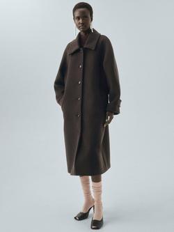 Mango Darro Wool Rich Coat, Medium Brown - view 2, Medium Brown