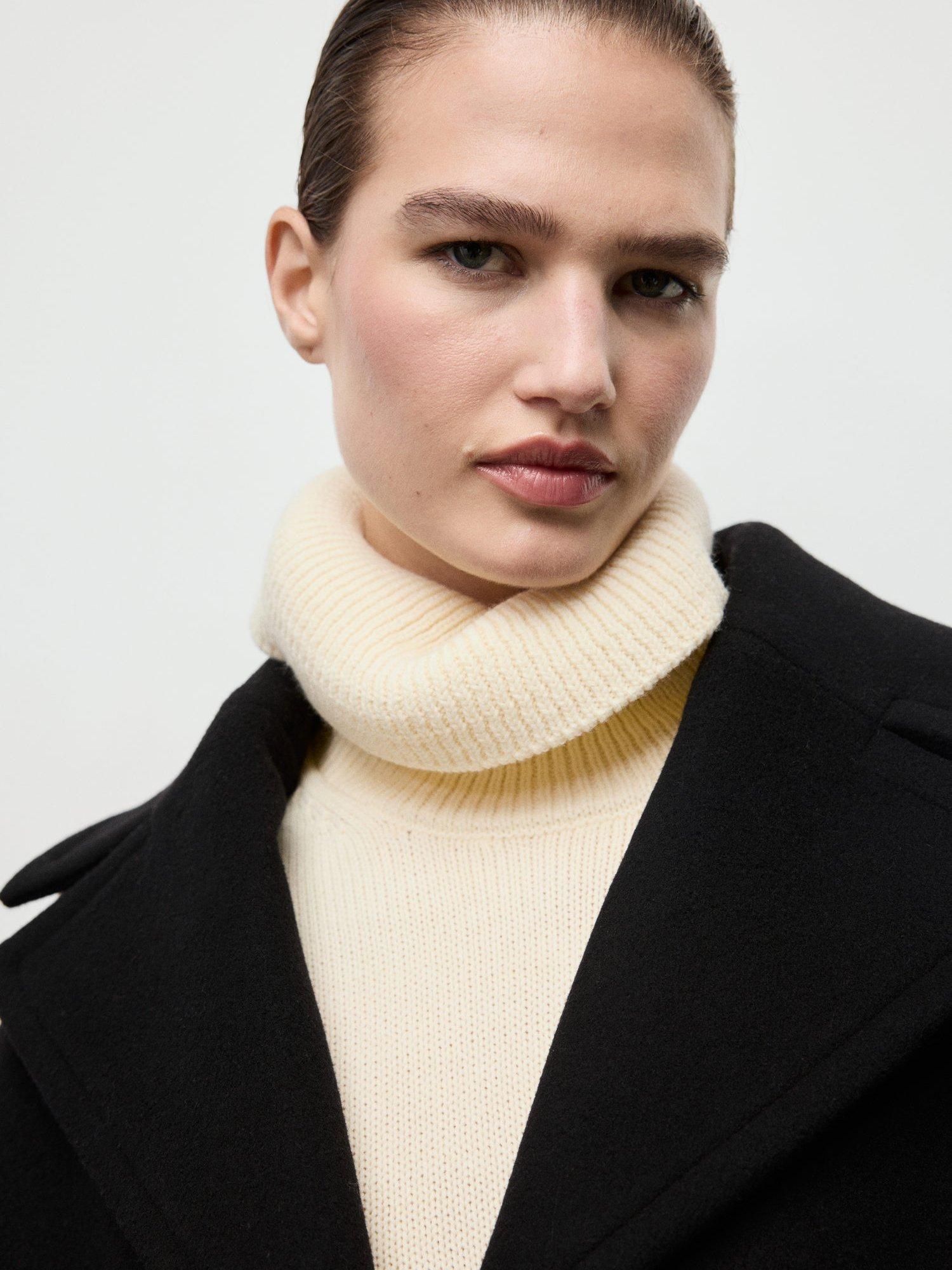 Product image 6 of 8, which shows Mango Love Oversized Wool Rich Coat, Black, L