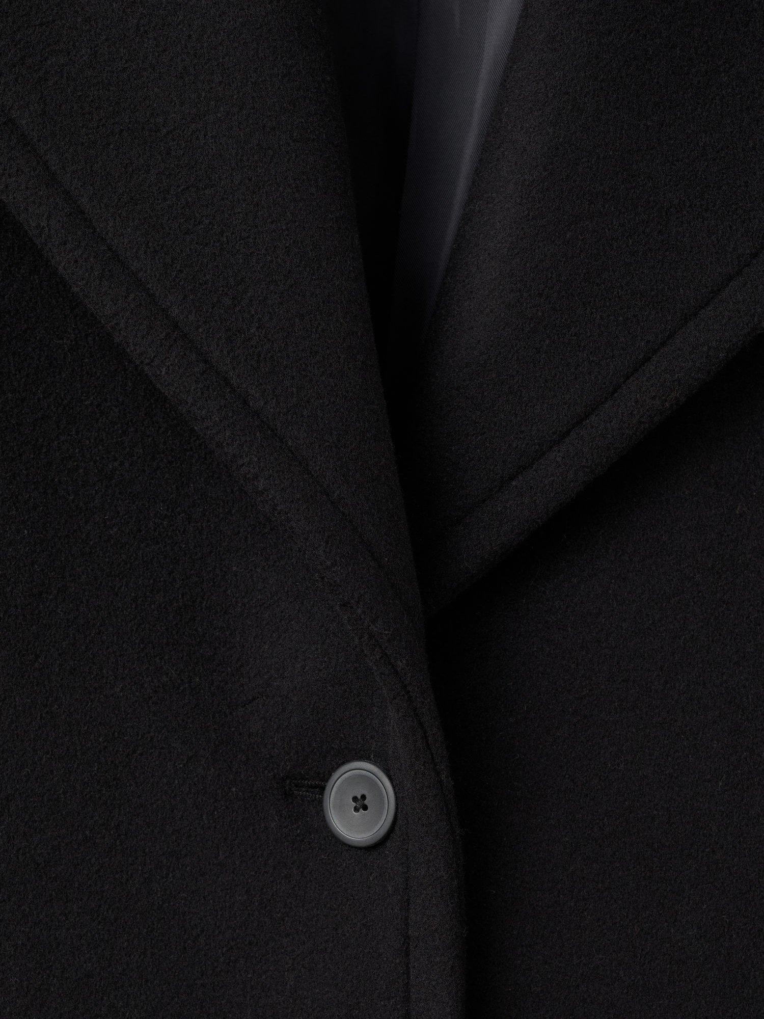 Product image 8 of 8, which shows Mango Love Oversized Wool Rich Coat, Black, L