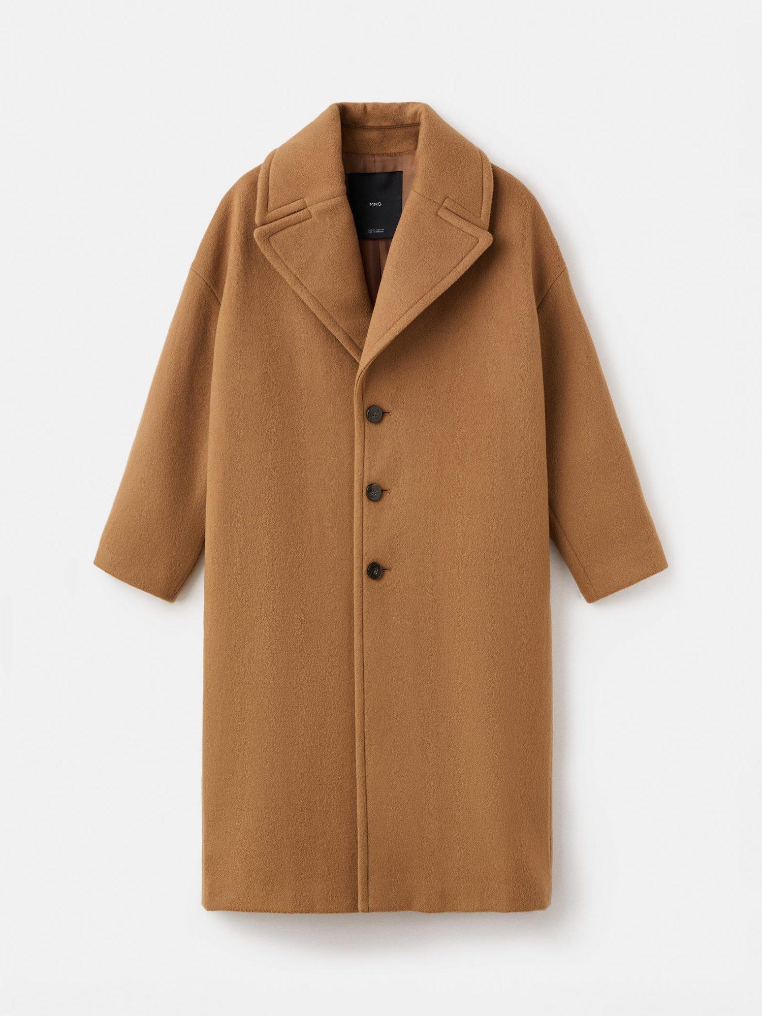 Product image 3 of 8, which shows Mango Love Wool Rich Coat, Brown, L