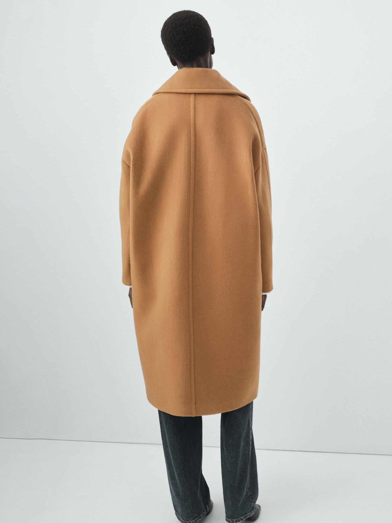 Product image 4 of 8, which shows Mango Love Wool Rich Coat, Brown, L