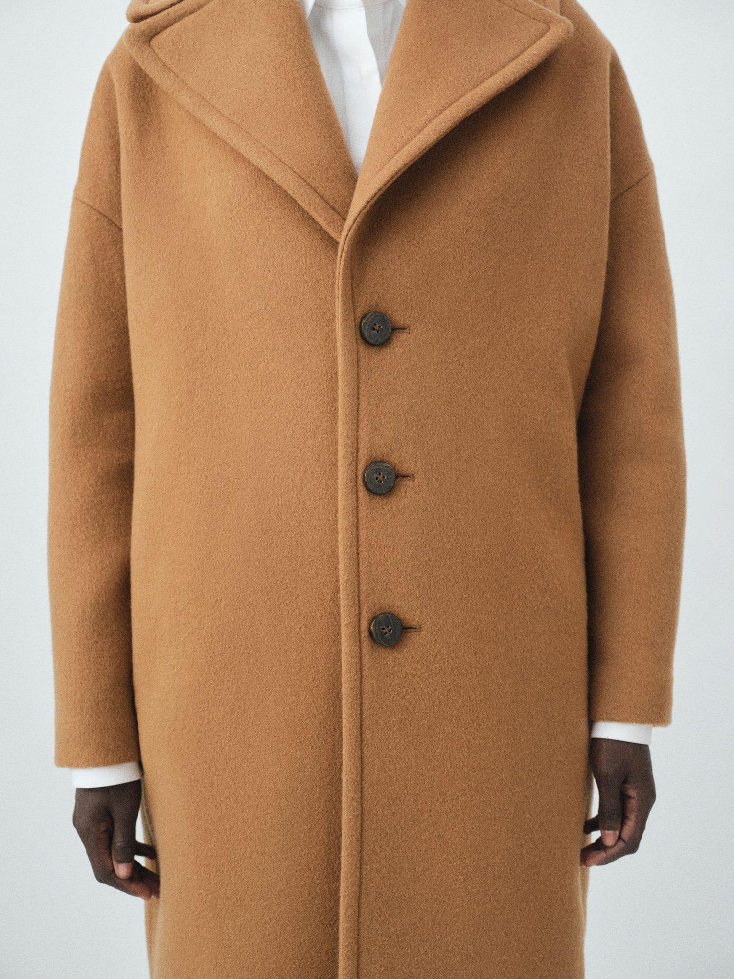 Product image 6 of 8, which shows Mango Love Wool Rich Coat, Brown, L