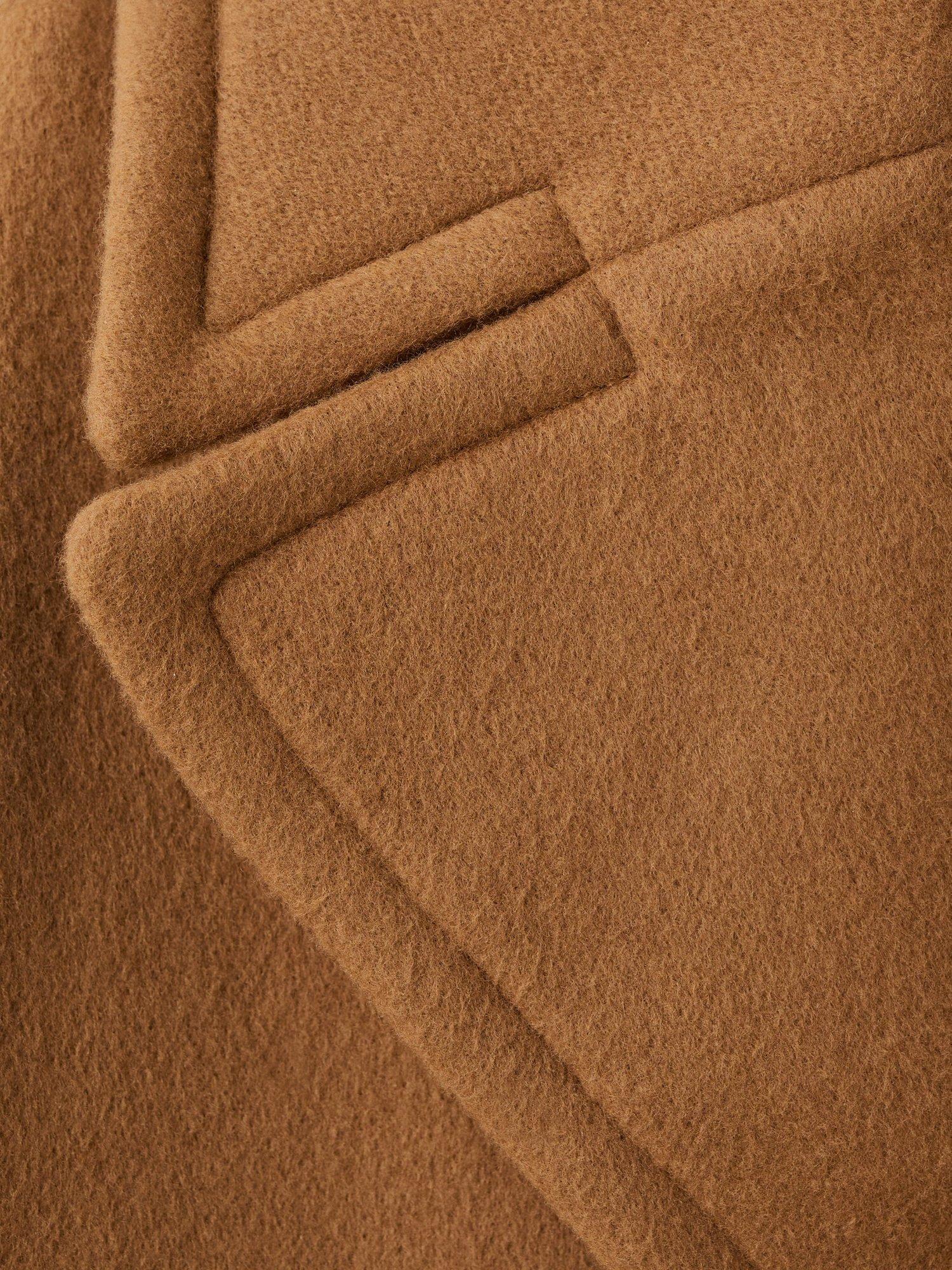 Product image 8 of 8, which shows Mango Love Wool Rich Coat, Brown, L