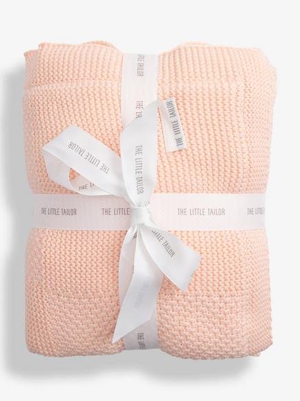 The Little Tailor Baby Plush Lined Blanket, Pink, Pink