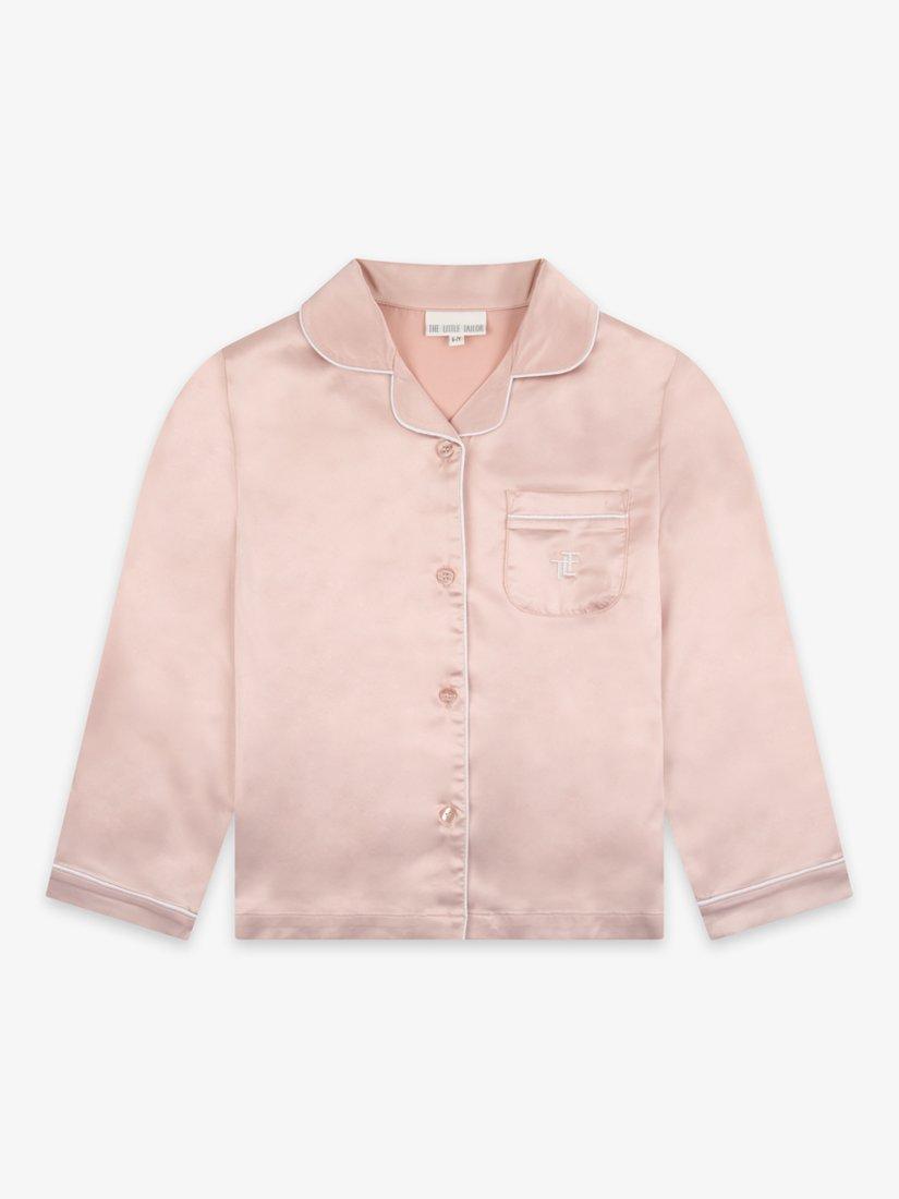 Product image 7 of 10, which shows The Little Tailor Kids' Satin Pyjama Set, Pink, 2-3 years