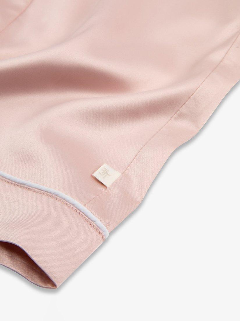 Product image 10 of 10, which shows The Little Tailor Kids' Satin Pyjama Set, Pink, 2-3 years