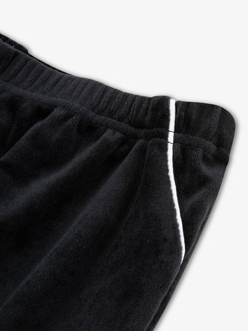 Product image 7 of 10, which shows The Little Tailor Kids' Velour Pyjama Set, Black, 2-3 years