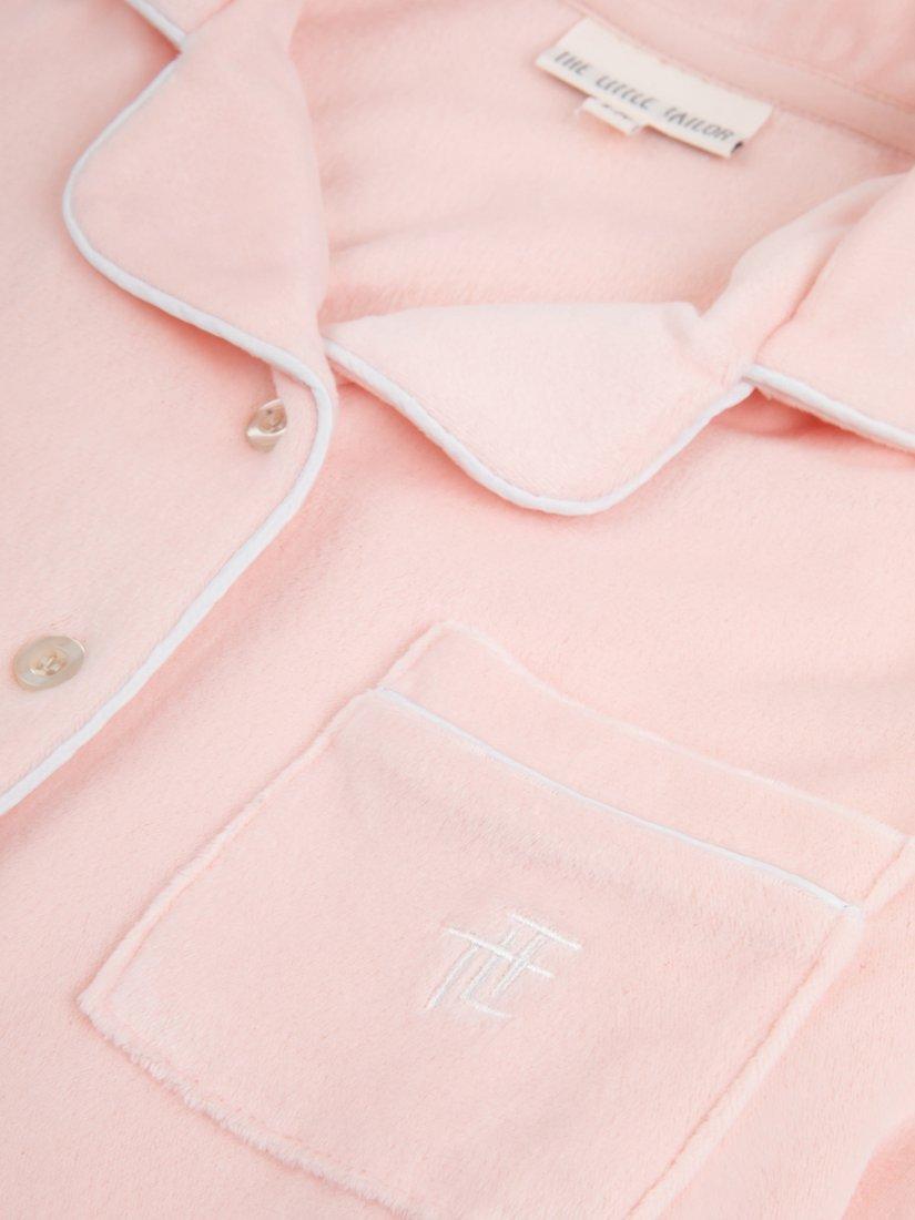 Product image 8 of 10, which shows The Little Tailor Kids' Velour Pyjama Set, Pink, 2-3 years